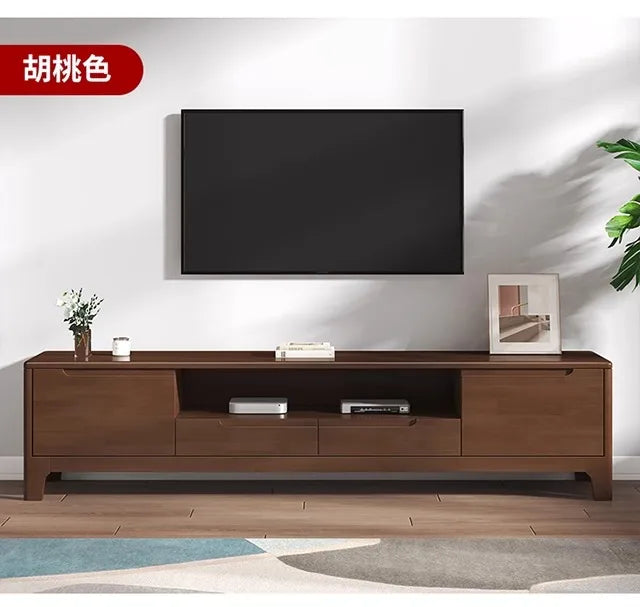 Dark Brown Wooden TV Stand