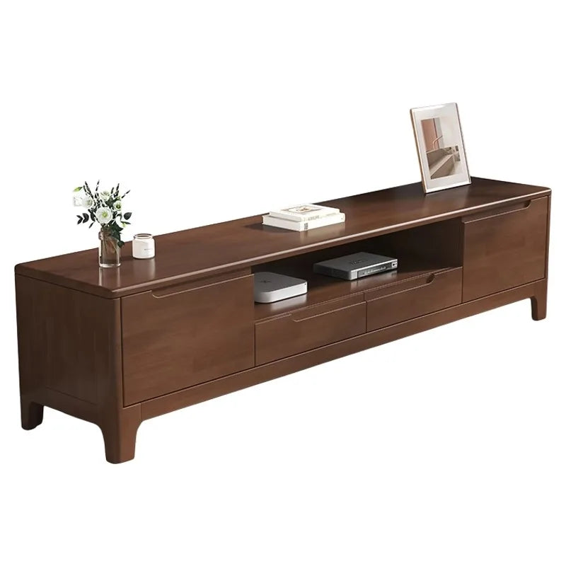 Dark Brown Wooden TV Stand