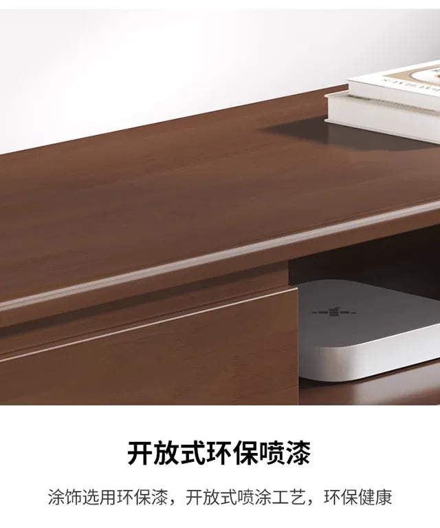 Dark Brown Wooden TV Stand