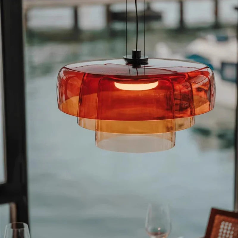 Vintage Glass Lampshade Pendant