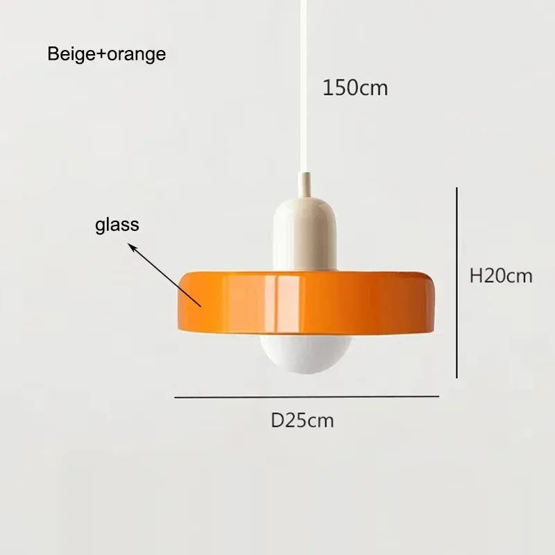 Nordic Retro Glass Pendant Lamp