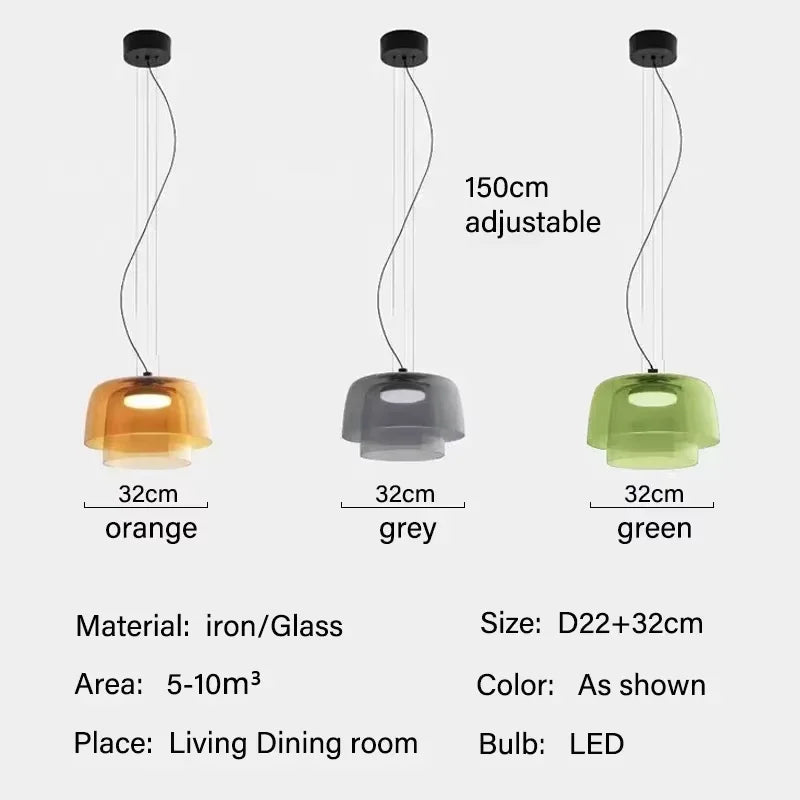 Vintage Glass Lampshade Pendant