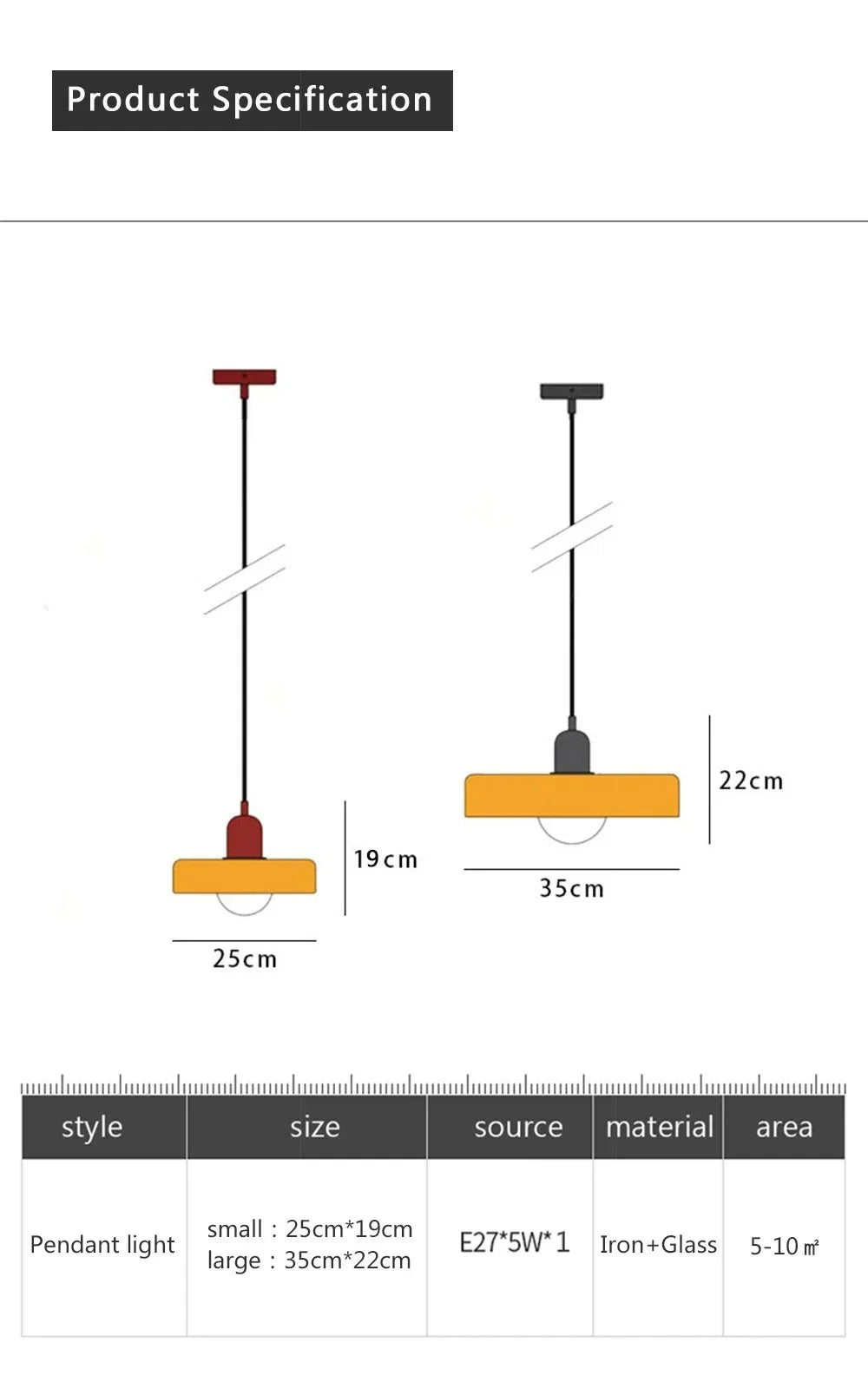 Nordic Retro Glass Pendant Lamp