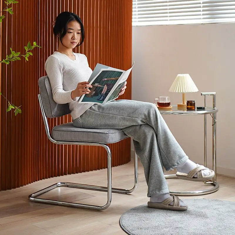 Nordic Retro Corduroy Dining Chair