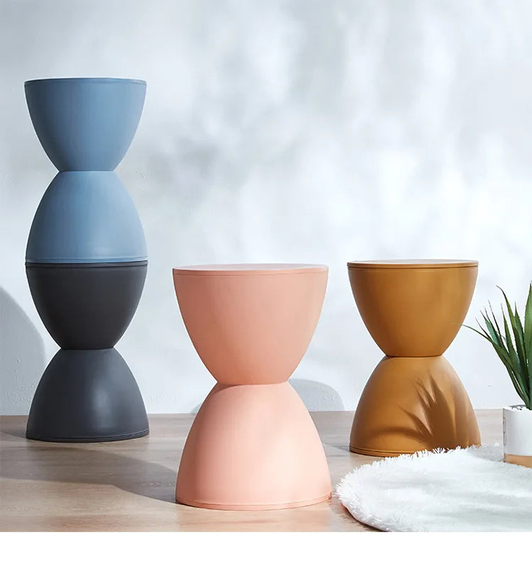 Prince stool Nordic plastic round stool fashionable simple low stool simple modern
