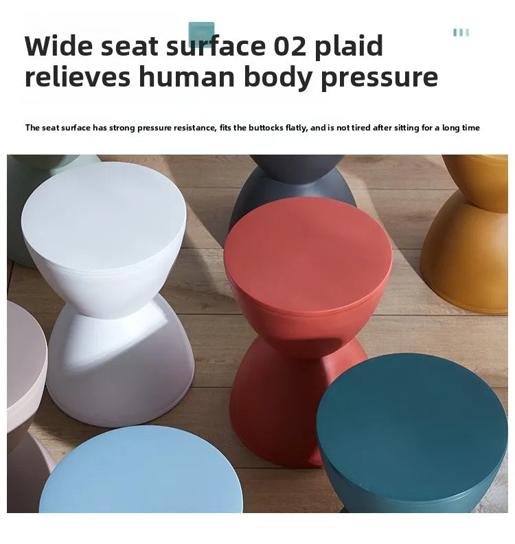 Prince stool Nordic plastic round stool fashionable simple low stool simple modern