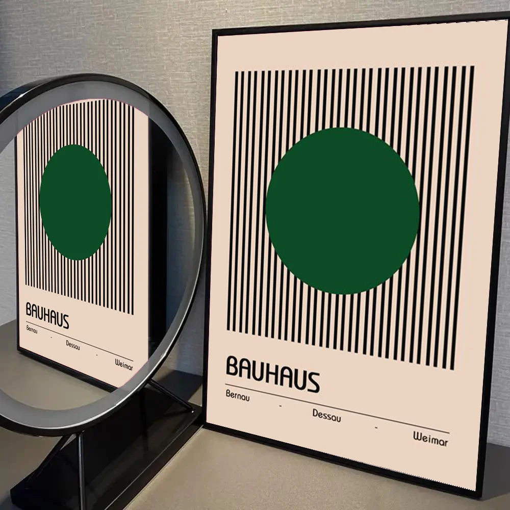Bauhaus Geometric Poster Sticker