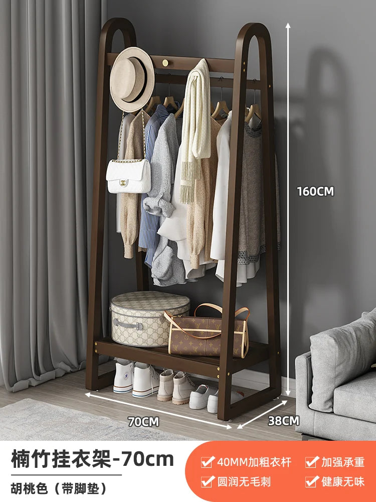 Bamboo Wooden Coat Rack