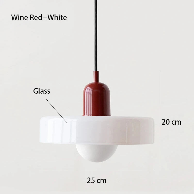 Nordic Bauhaus Retro Glass Chandelier for Dining Room, Living Room, and Bar - Elegant Lighting Fixture for Coffee Shop Decor