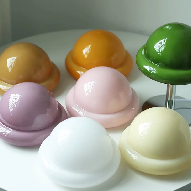 Vintage-Inspired Glass Mushroom Table Lamp - Unique Bauhaus Design for Cozy Bedroom Ambiance