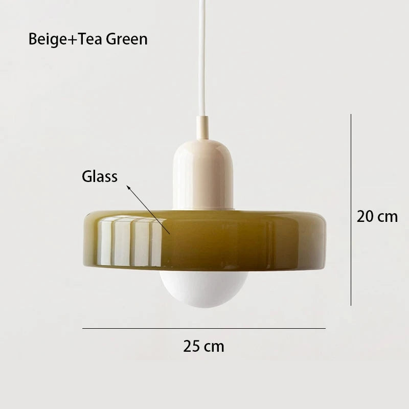 Nordic Bauhaus Retro Glass Chandelier for Dining Room, Living Room, and Bar - Elegant Lighting Fixture for Coffee Shop Decor